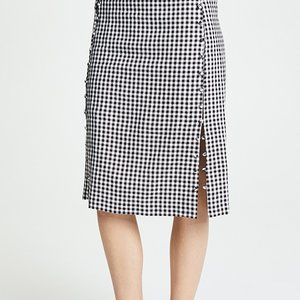 Gingham Madewell Side Button Skirt